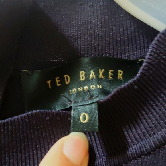 Ted Baker Dorlean Scallop Trim Knit Skater Dress Size 0 NWOT - Picture 10 of 17